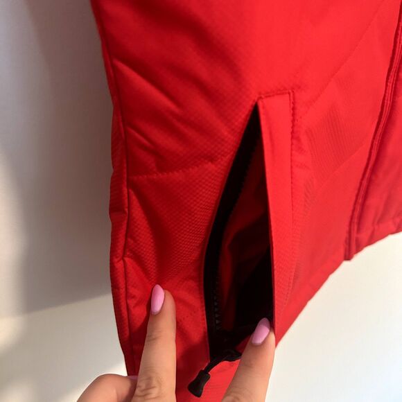 Spyder Ladies Vest Size 8 Full Zip-up Red Black Solid Casual Fall Winter Warm - Picture 7 of 16